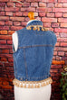 upcycled Denim Weste 90er blau Boho Designer Frau Hippie M 40-42 Rockabilly S 36-38 Special vintageberlin.de