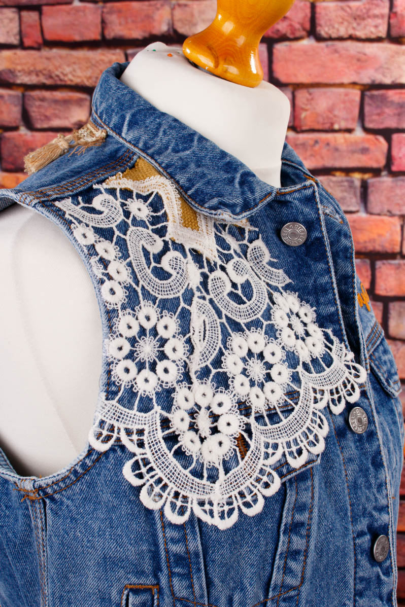 upcycled Denim Weste