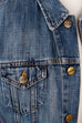 upcycled Denim Weste Klaviatur 90er blau Disco Frau M 40-42 Rockabilly Special vintageberlin.de