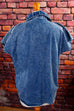 80s Jeans Bluse bestickt 80er blau Disco Frau M 40-42 Rockabilly Special vintageberlin.de