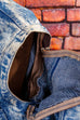 80er Jeansjacke abnehmbare Ärmel 80er blau Disco M 48-50 Mann real-80er Rockabilly Special vintageberlin.de