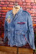 80er Jeansjacke Patches 80er blau Disco L 52-54 Mann real-80er Rockabilly Special vintageberlin.de