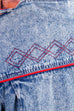 80er Jeansjacke Patches 80er blau Disco L 52-54 Mann real-80er Rockabilly Special vintageberlin.de