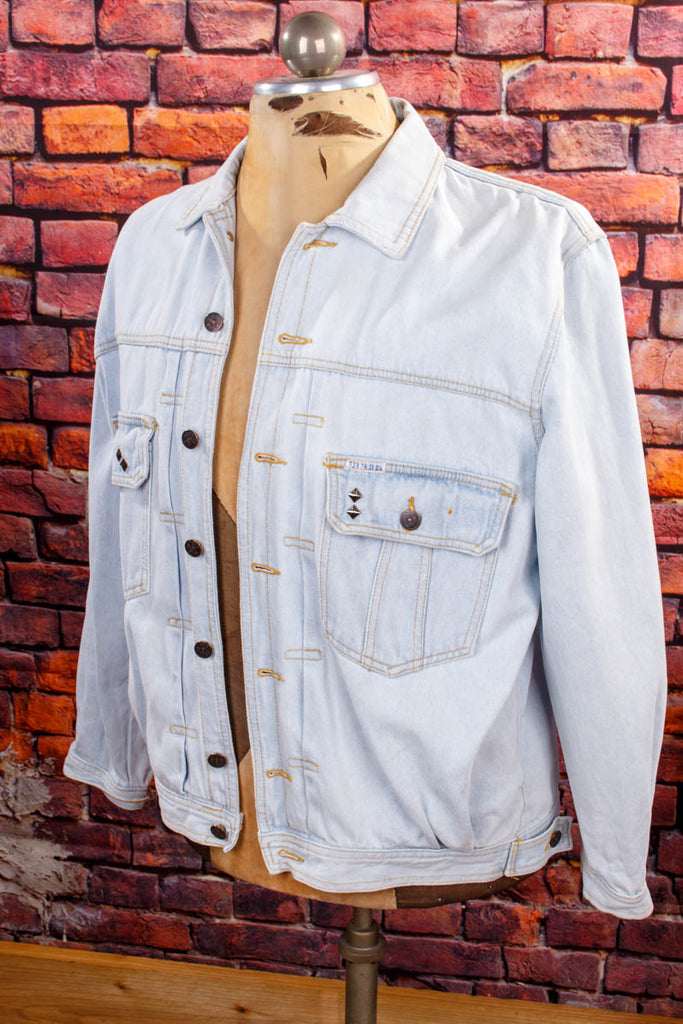 80er Jeansjacke blau Wolf Default Title 80er blau Disco Frau L 44-46 M 40-42 real-80er Rockabilly Special vintageberlin.de
