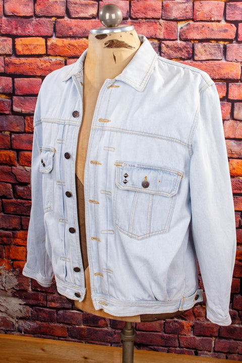 80er Jeansjacke blau Wolf Default Title 80er blau Disco Frau L 44-46 M 40-42 real-80er Rockabilly Special vintageberlin.de
