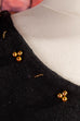60s Stricktop schwarz Perlen