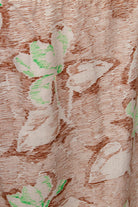 60s Bleistiftrock braun Blumen