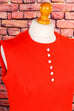 60s Kleid orangerot 60er 70er Disco Frau M 40-42 orange real-disco real-rockabilly Rockabilly rot Schlager Special vintageberlin.de