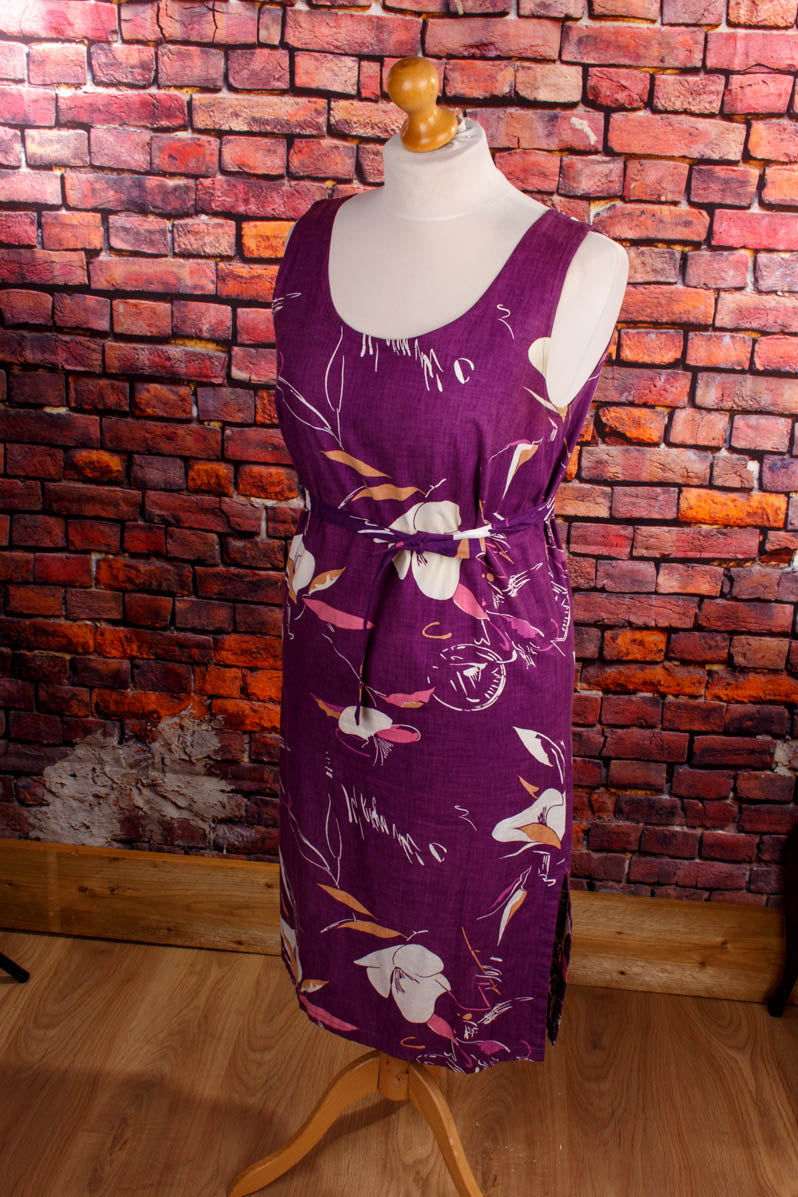 Boho Kittelkleid lila Muster