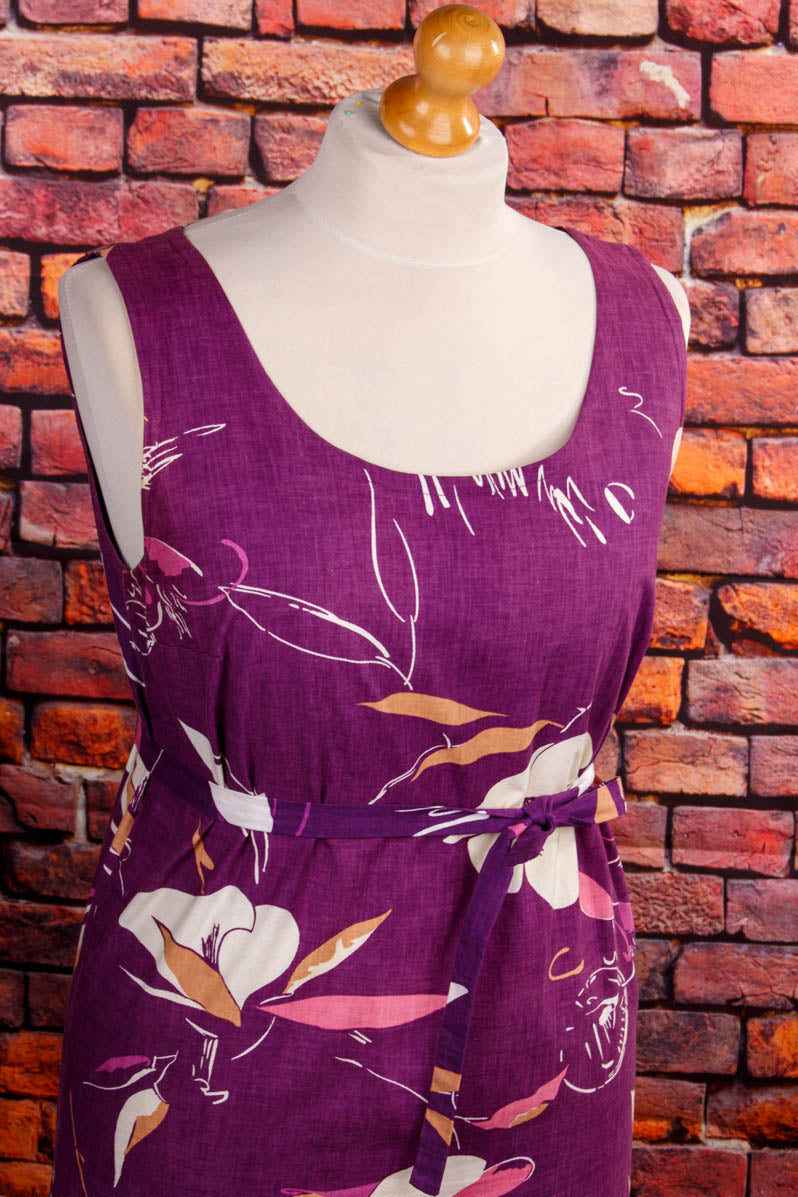Boho Kittelkleid lila Muster