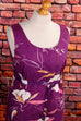 Boho Kittelkleid lila Muster 70er 80er Boho Frau lila M 40-42 Rockabilly Special vintageberlin.de