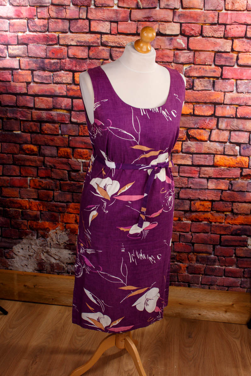 Boho Kittelkleid lila Muster
