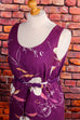 Boho Kittelkleid lila Muster 70er 80er Boho Frau lila M 40-42 Rockabilly Special vintageberlin.de