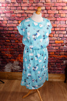 80er Sommer Jerseykleid Streifen