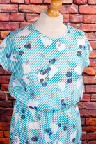 80er Sommer Jerseykleid Streifen