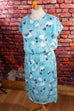 80er Sommer Jerseykleid Streifen 80er Boho bunt Frau L 44-46 M 40-42 Rockabilly Special türkis vintageberlin.de