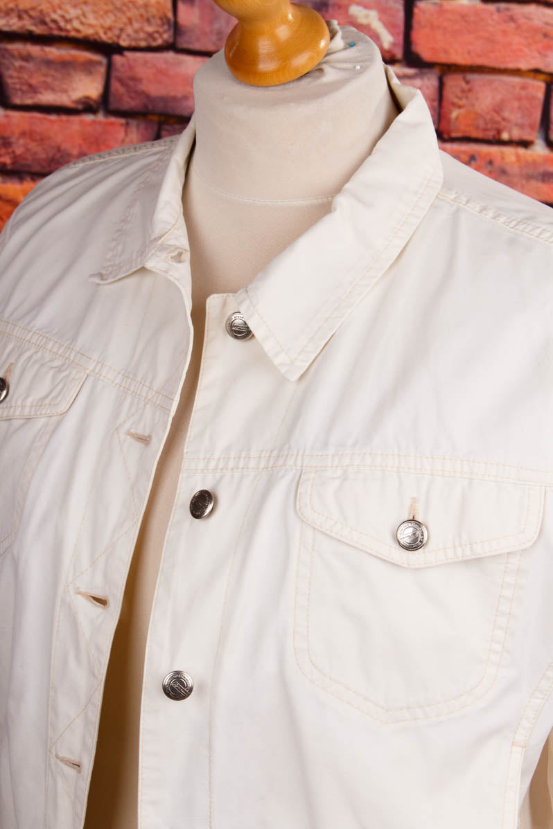 Benetton Jeansjacke weiß
