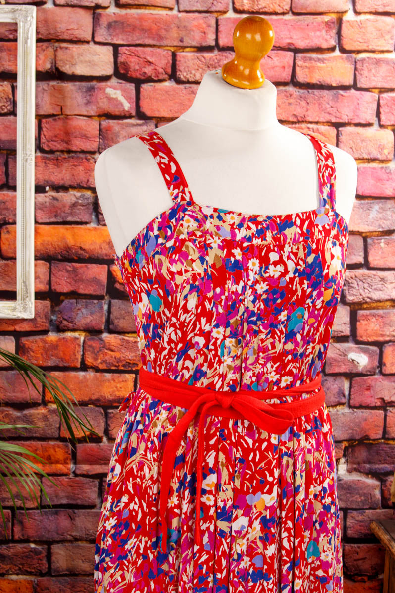 Vintage Sommerkleid Rottöne
