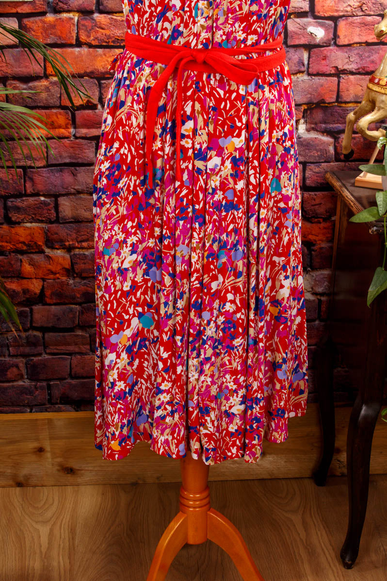 Vintage Sommerkleid Rottöne