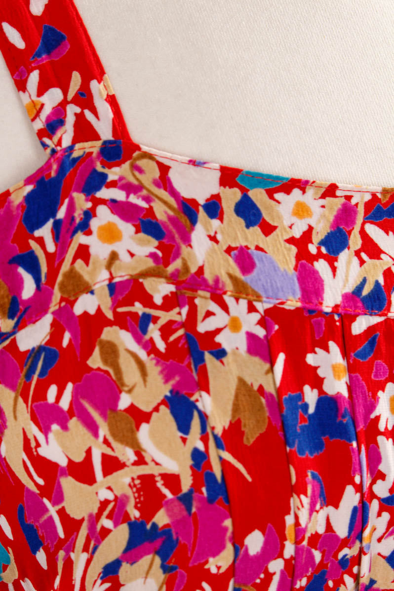 Vintage Sommerkleid Rottöne