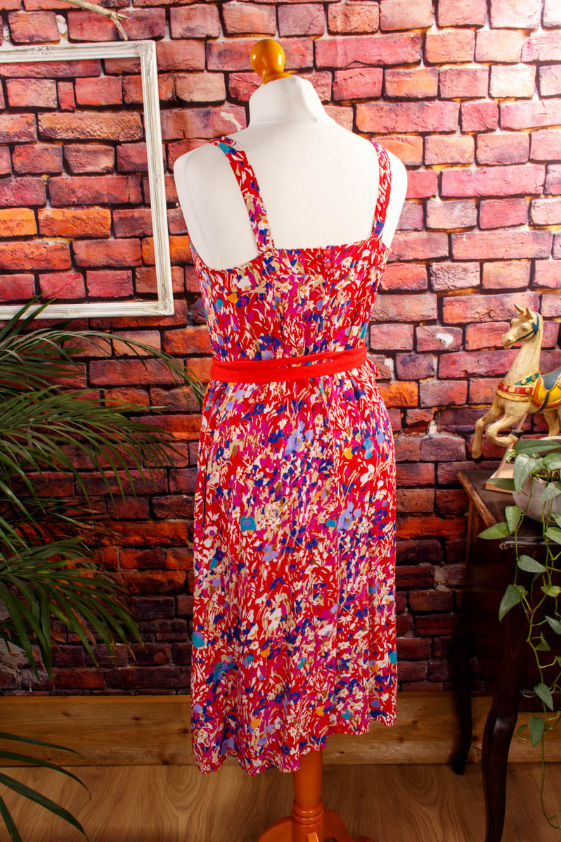 Vintage Sommerkleid Rottöne