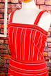 Sommerkleid rot Surferin 70er 80er Boho bunt Frau M 40-42 Rockabilly rot Special vintageberlin.de