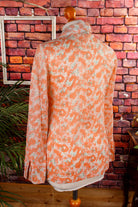 70s Disco Bluse orange Megakragen