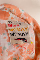 70s Disco Bluse orange Megakragen