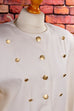 80er Blazer weiß Gold 80er 90er Disco Frau gold M 40-42 real-80er S 36-38 Sekretärin Special weiß vintageberlin.de