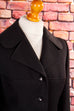 Vintage Kostümjacke schwarz Wolle 60er 70er Abendmode Frau M 40-42 Rockabilly schwarz Sekretärin Special vintageberlin.de