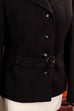 Vintage Kostümjacke schwarz Wolle 60er 70er Abendmode Frau M 40-42 Rockabilly schwarz Sekretärin Special vintageberlin.de