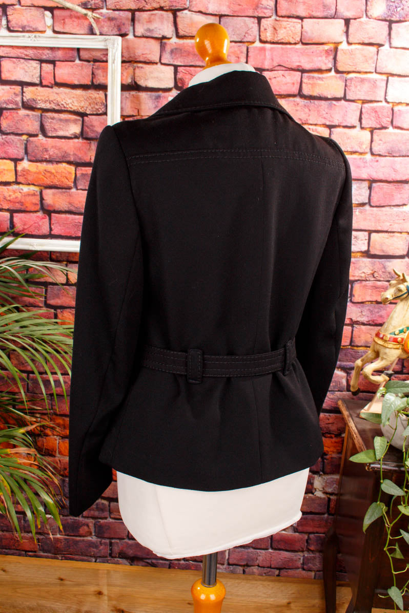 Vintage Kostümjacke schwarz Wolle