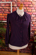 Rüschenbluse lila Streifen Default Title 80er 90er Boho Disco Frau lila M 40-42 Rockabilly Special vintageberlin.de