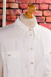 90er Bluse weiß + Spitze 80er 90er Boho Disco Frau L 44-46 Sekretärin Special weiß XL 48-50 vintageberlin.de