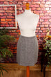 Minirock grau Wolle 60er 70er Disco Frau grau real-disco Rockabilly S 36-38 Special vintageberlin.de
