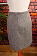 Minirock grau Wolle 60er 70er Disco Frau grau real-disco Rockabilly S 36-38 Special vintageberlin.de