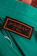 YSL Rock türkis 80er 90er Designer Frau grün Sekretärin Special türkis XS 32-34 vintageberlin.de