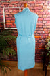 Pencil Dress türkis 60er 70er blau Disco Frau M 40-42 real-disco real-rockabilly Rockabilly S 36-38 Schlager Sekretärin Special türkis vintageberlin.de