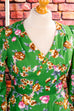 70s Sommerkleid grün Muster 60er 70er Disco Frau grün L 44-46 M 40-42 real-boho real-rockabilly Rockabilly Schlager Special vintageberlin.de