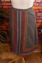 Vintage Wollrock mit Borte