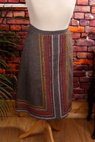 Vintage Wollrock mit Borte