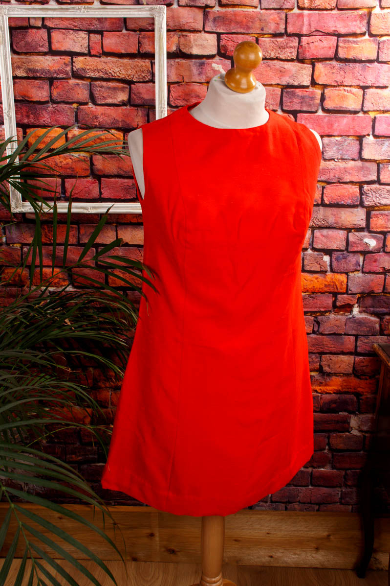 60s Minikleid rot