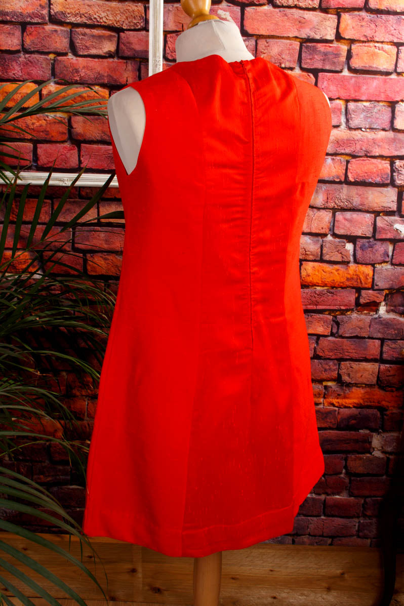 60s Minikleid rot
