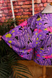 Boho Stretchtop Tunika Neon 60er 70er Abendmode Boho bunt Disco Frau L 44-46 lila M 40-42 real-boho real-disco Schlager Special vintageberlin.de