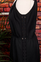 70er Maxikleid schwarz