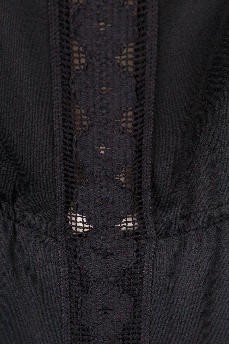 70er Maxikleid schwarz