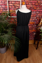 70er Maxikleid schwarz