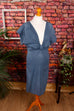 80er Ethno Kostüm taubenblau 80er blau Boho Frau S 36-38 vintageberlin.de
