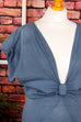 80er Ethno Kostüm taubenblau 80er blau Boho Frau S 36-38 vintageberlin.de