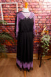 Chiffon Maxikleid schwarz lila 70er Abendmode Boho Frau Hippie lila M 40-42 real-boho Schlager schwarz Special vintageberlin.de